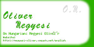 oliver megyesi business card